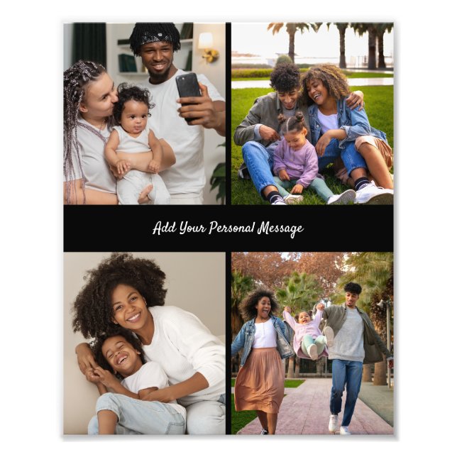 Design Your Own 4 Photo Collage Print (Front)