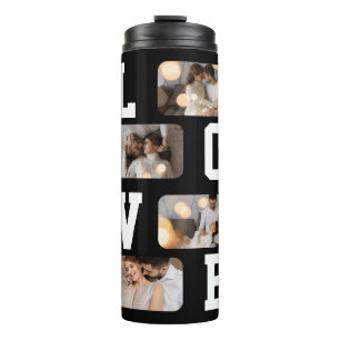 Design Your Own 4 Photo Collage Thermal Tumbler