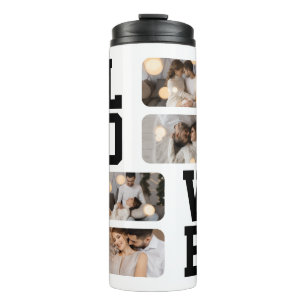 Design Your Own 4 Photo Collage Thermal Tumbler