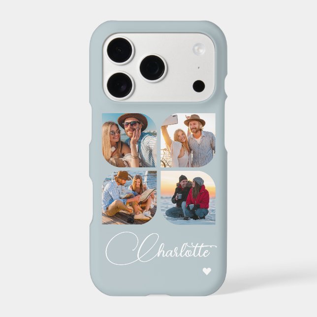 Design Your Own 4 Photo Personalised Name (Back)