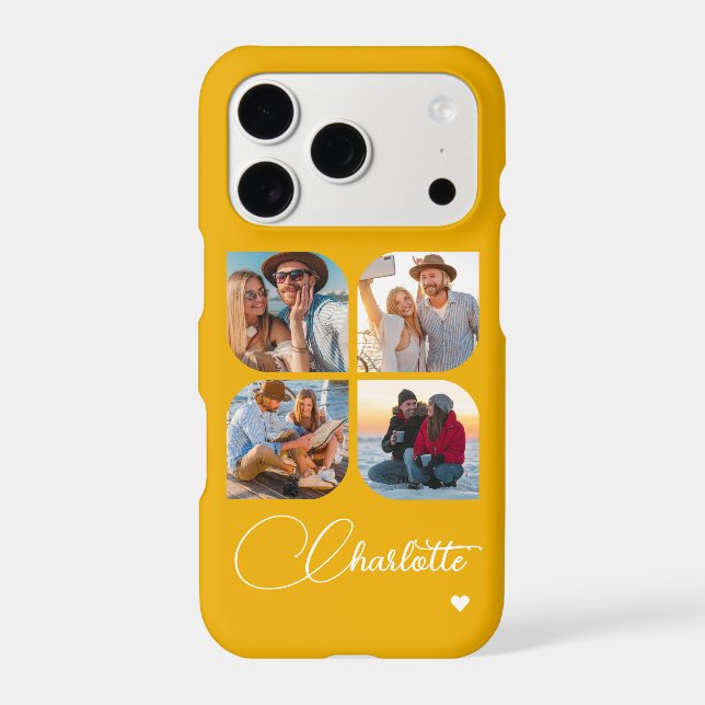 Design Your Own 4 Photo Personalized Name (Back)