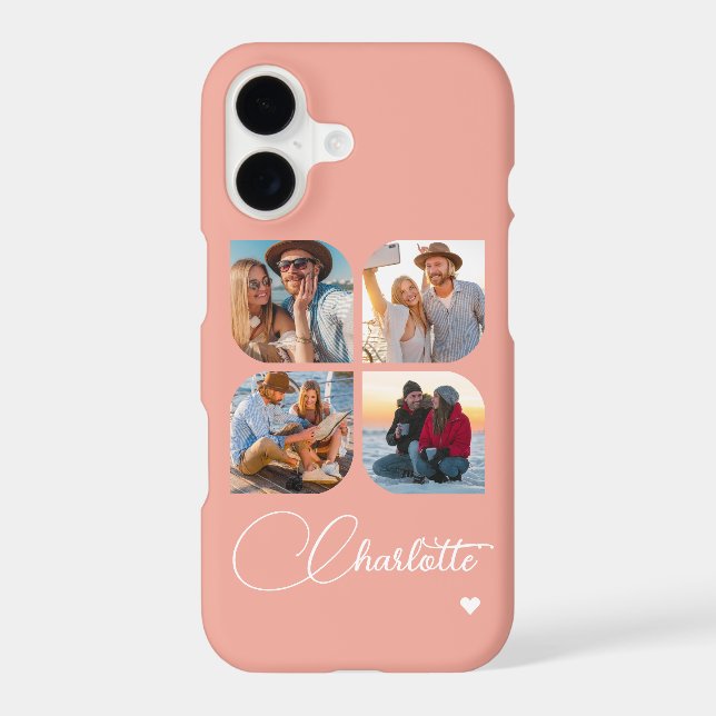 Design Your Own 4 Photo Personalized Name (Back)