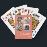 Design Your Own 4 Photo Personalized Name Playing Cards<br><div class="desc">Unleash your creativity with our Design Your Own 4 Photo Personalized Name Poker Cards! These custom playing cards allow you to upload and showcase four of your favorite photos, making game night even more special and memorable. Perfect for poker enthusiasts, family gatherings, or as a unique gift for any occasion,...</div>