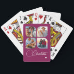 Design Your Own 4 Photo Personalized Name Playing Cards<br><div class="desc">Unleash your creativity with our Design Your Own 4 Photo Personalized Name Poker Cards! These custom playing cards allow you to upload and showcase four of your favorite photos, making game night even more special and memorable. Perfect for poker enthusiasts, family gatherings, or as a unique gift for any occasion,...</div>