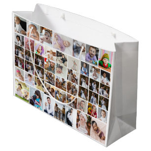 Design Your Own 50 Photo Collage Large Gift Bag