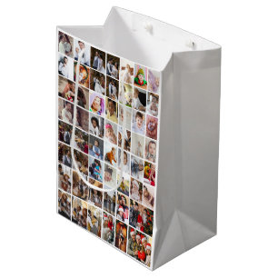 Design Your Own 50 Photo Collage Medium Gift Bag