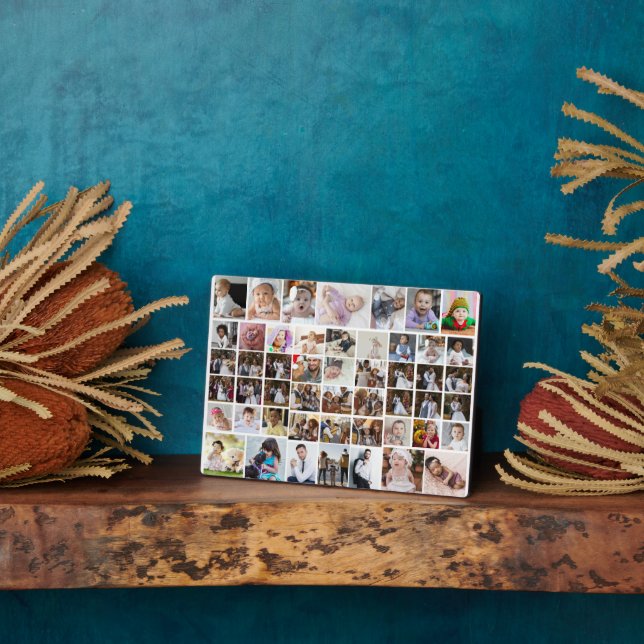 Design Your Own 50 Photo Collage Plaque (Side)