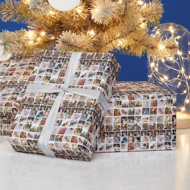 Design Your Own 50 Photo Collage Wrapping Paper (Holidays)