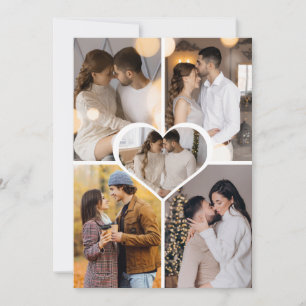 Design Your Own 5 Photo Collage Announcement