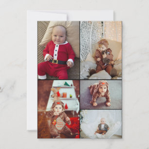 Design Your Own 5 Photo Collage Announcement