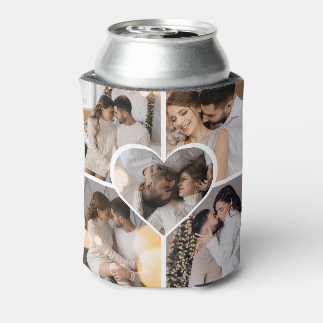 Design Your Own 5 Photo Collage Can Cooler (Can Back)