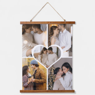 Design Your Own 5 Photo Collage Hanging Tapestry