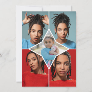 Design Your Own 5 Photo Collage Holiday Card