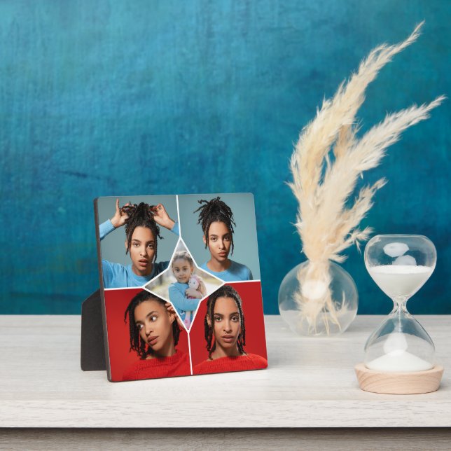 Design Your Own 5 Photo Collage Plaque (Insitu)