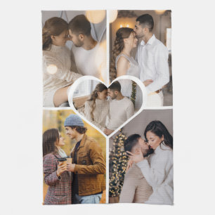 Design Your Own 5 Photo Collage Tea Towel
