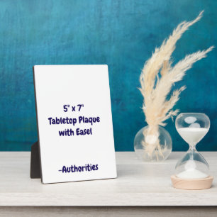 Design Your Own 5" x 7" Tabletop Plaque with Easel