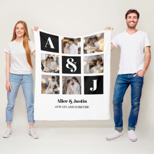 Design Your Own 6 Photo Collage Fleece Blanket