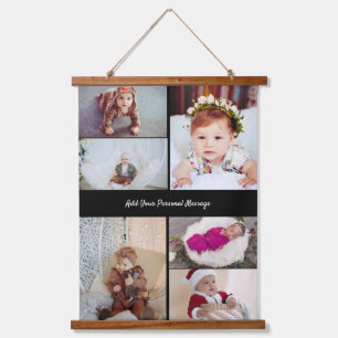 Design Your Own 6 Photo Collage Hanging Tapestry