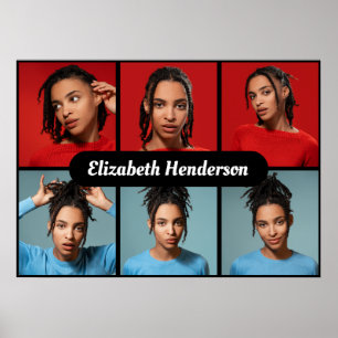 Design Your Own 6 Photo Collage Poster