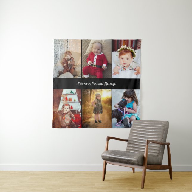 Design Your Own 6 Photo Collage Tapestry (In Situ)