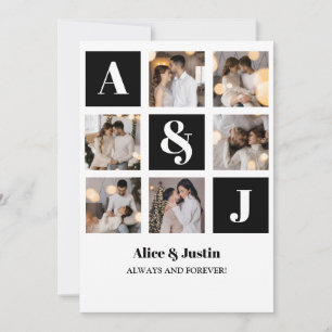 Design Your Own 6 Photo Collage Thank You Card