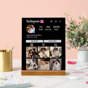 Design Your Own 7 Photo Collage Acrylic Sign