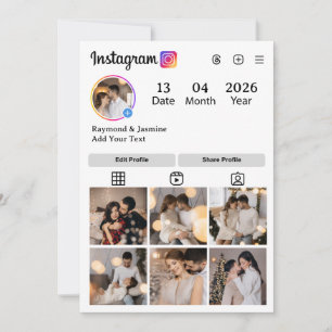 Design Your Own 7 Photo Collage Announcement