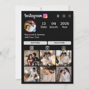 Design Your Own 7 Photo Collage Announcement