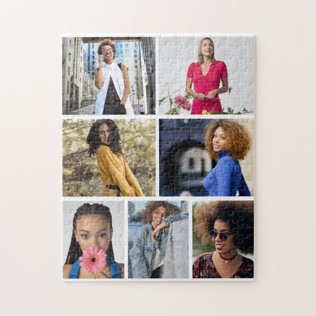 Design Your Own 7 Photo Collage Jigsaw Puzzle (Vertical)