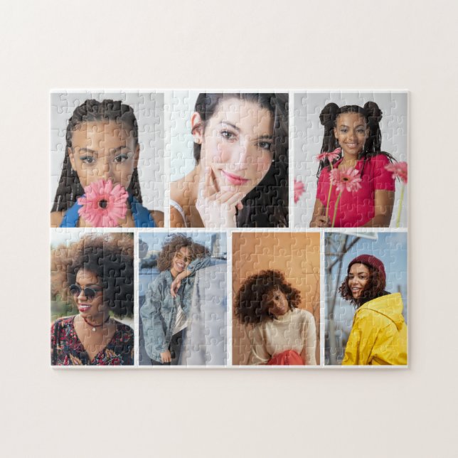 Design Your Own 7 Photo Collage Jigsaw Puzzle (Horizontal)