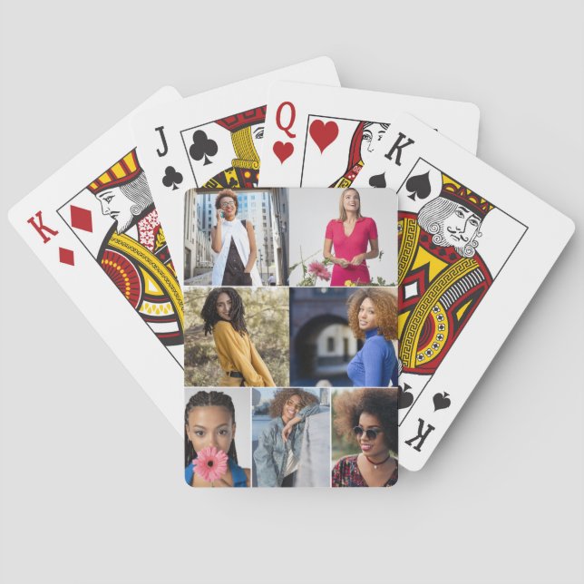 Design Your Own 7 Photo Collage Playing Cards (Back)