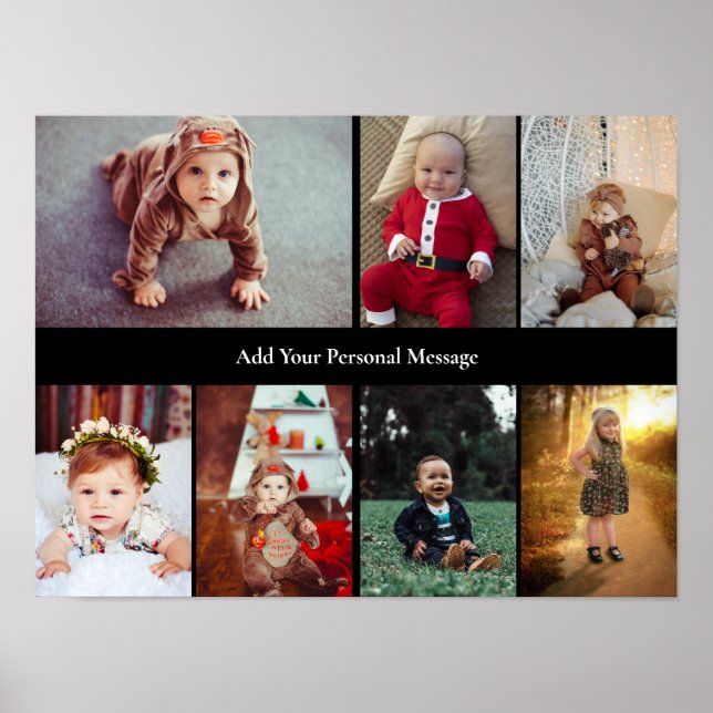 Design Your Own 7 Photo Collage Poster (Front)
