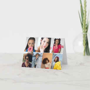 Design Your Own 7 Photo Collage Thank You Card