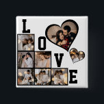 Design Your Own 8 Photo Collage 15 Cm Square Badge<br><div class="desc">Customise your photography. You can make this custom product for special occasions like weddings,  birthdays,  Christmas,  Holidays,  Memorials,  Graduation,  Anniversaries,  and more. It can also be given to your best friend,  close friend,  family,  and relatives.</div>