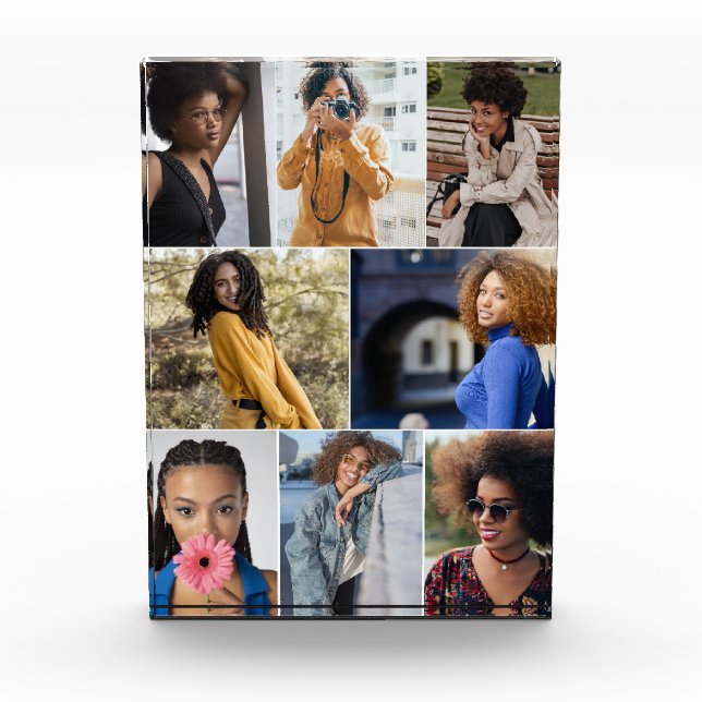 Design Your Own 8 Photo Collage Block (Front)