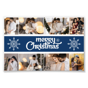 Design Your Own 8 Photo Collage Christmas Holiday Print