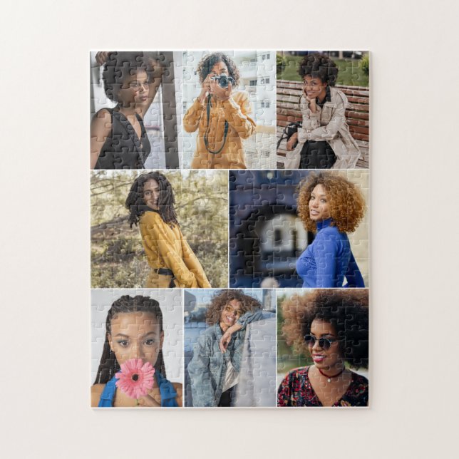 Design Your Own 8 Photo Collage Jigsaw Puzzle (Vertical)