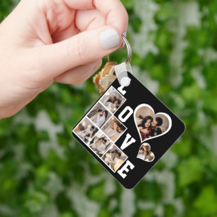 Design Your Own 8 Photo Collage Key Ring