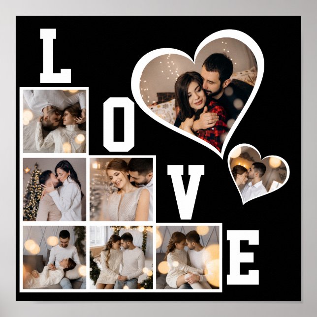 Design Your Own 8 Photo Collage Poster (Front)