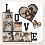Design Your Own 8 Photo Collage Square Paper Coaster<br><div class="desc">Customise your photography. You can make this custom product for special occasions like weddings,  birthdays,  Christmas,  Holidays,  Memorials,  Graduation,  Anniversaries,  and more. It can also be given to your best friend,  close friend,  family,  and relatives.</div>