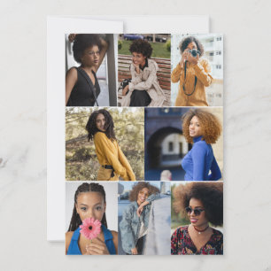 Design Your Own 8 Photo Collage Thank You Card