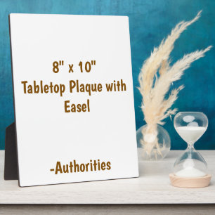 Design Your Own 8"x10" Tabletop Plaque with Easel