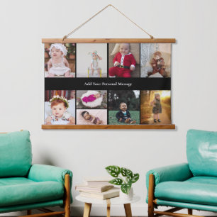 Design Your Own 9 Photo Collage Hanging Tapestry