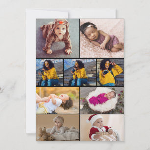 Design Your Own 9 Photo Collage Holiday Card