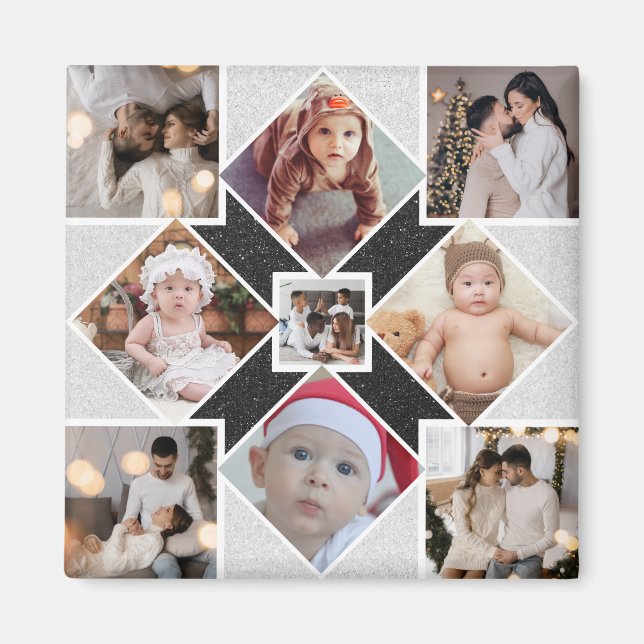 Design Your Own 9 Photo Collage Magnet (Front)