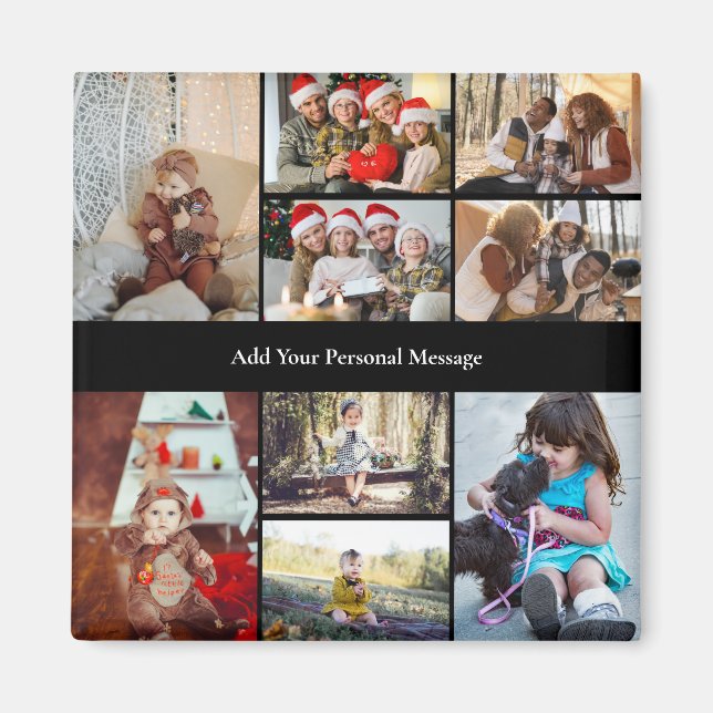 Design Your Own 9 Photo Collage Magnet (Front)