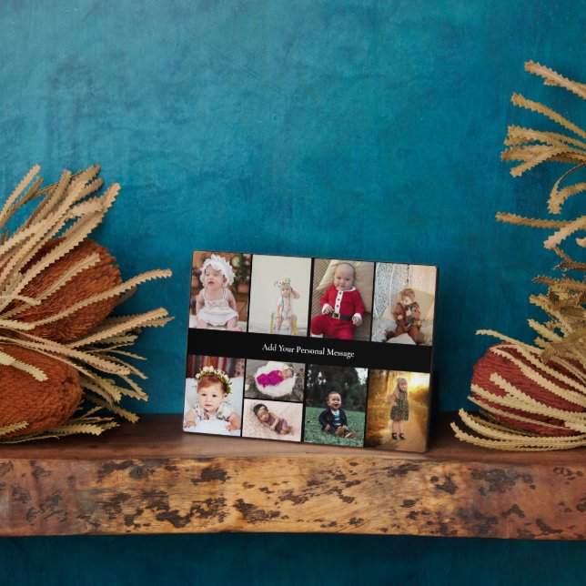Design Your Own 9 Photo Collage Plaque (Side)