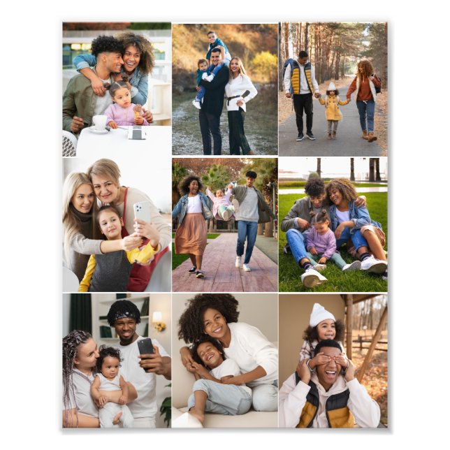 Design Your Own 9 Photo Collage Print (Front)