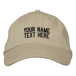 Design Your Own Add Text Embroidered Hat Example