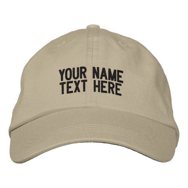 Design Your Own Add Text Embroidered Hat Example (Front)